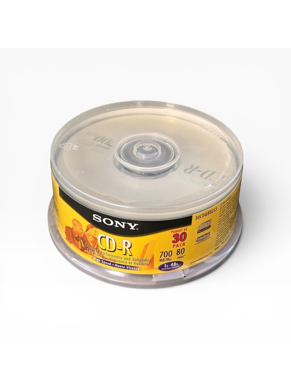 Sony CD-R Music 80 Minute 30 Pack Recordable Blank Music Discs Brand New Sealed